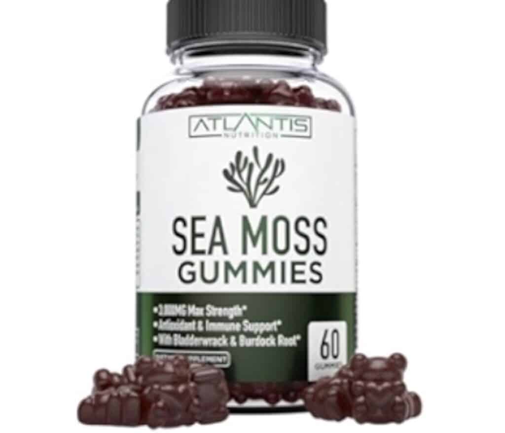 A bottle of sea moss gummies.