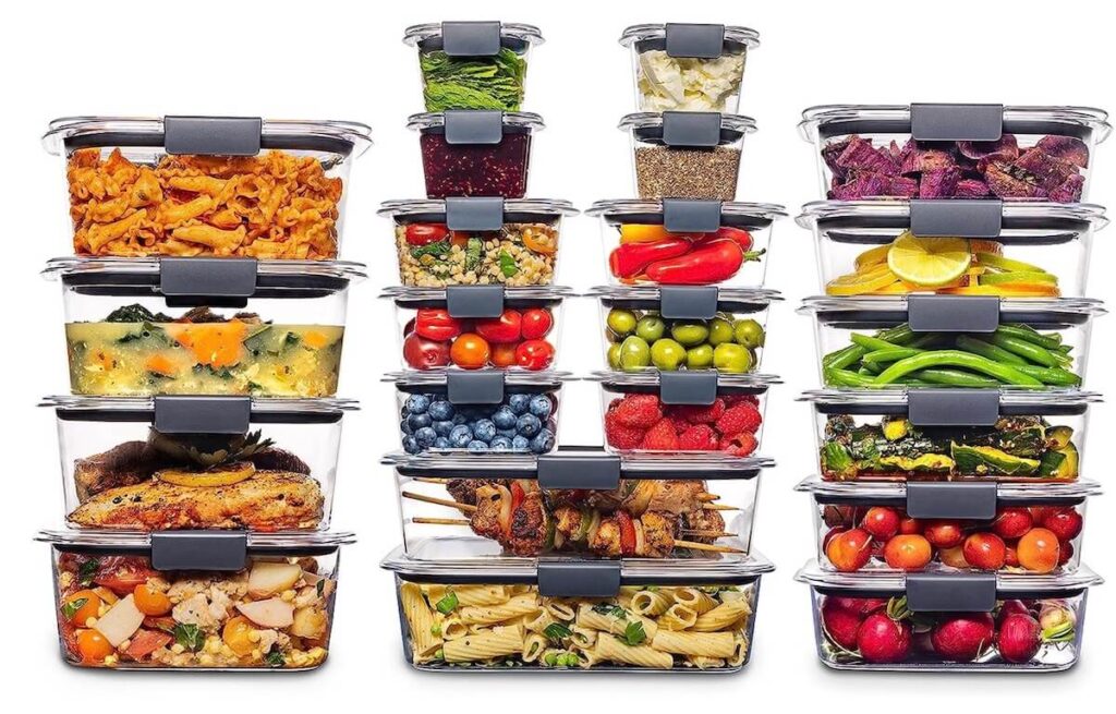 A large meal prep container set pictured.